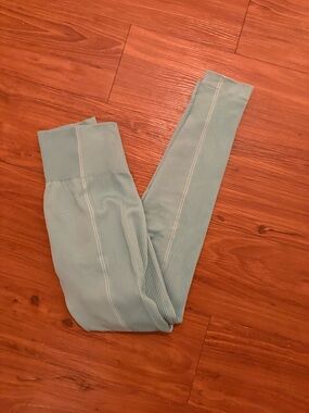 Gymshark Light Blue Ribbed High-Waist Leggings